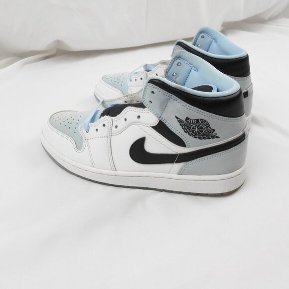 Men's Air Jordan 1s Ice Blue/White - Picture 9 of 14